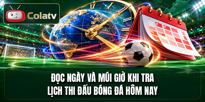 Đọc ngày và múi giờ khi tra lịch thi đấu bóng đá hôm nay